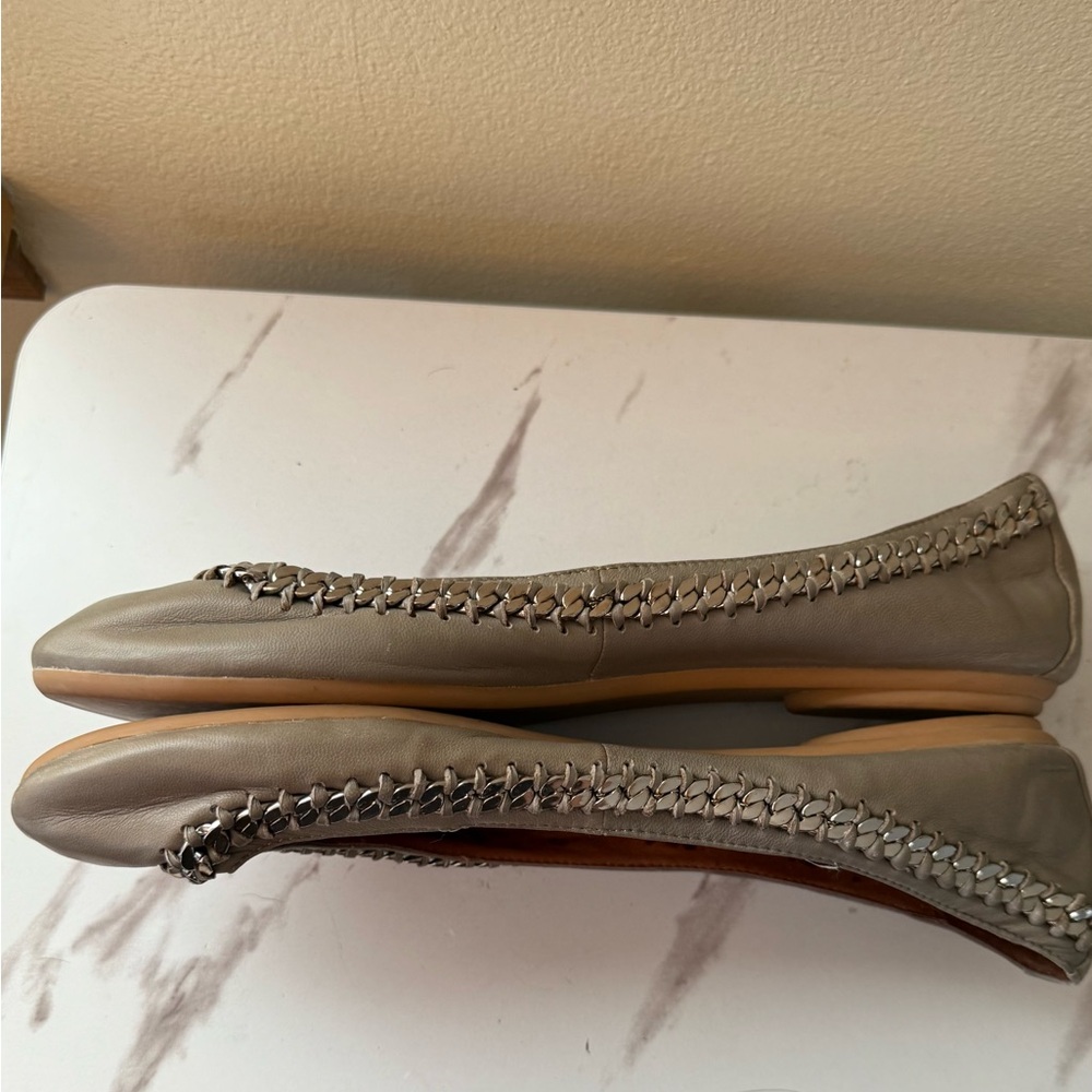Jeffrey Campbell Ibiza Flats, Green-Beige, Size 10, GUC - Picture 4 of 14